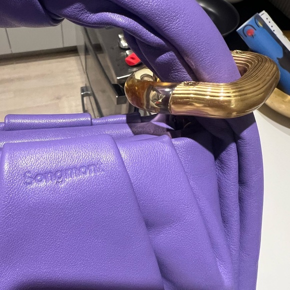 RARE！Songmont small wonton handbag in purple NWOT - Picture 9 of 10